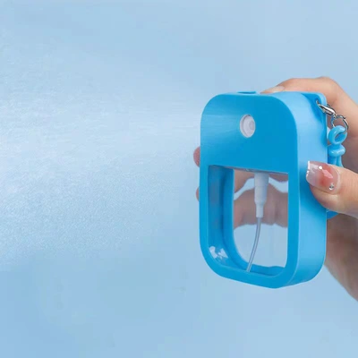38 ml plastic credit card pocket-sized perfume spray bottle with silicone rubber shell card shaped spray thumbnail