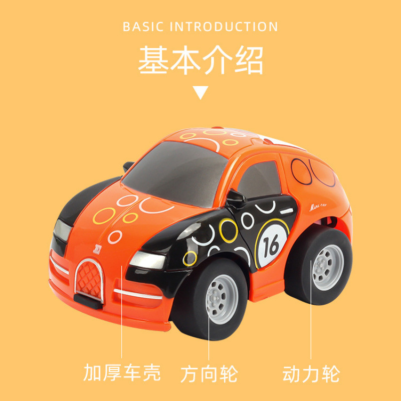 Mini cartoon electric remote control car, cute and fun four-way wireless remote control, children's racing competition drift, durable drop toy car Application Scenario