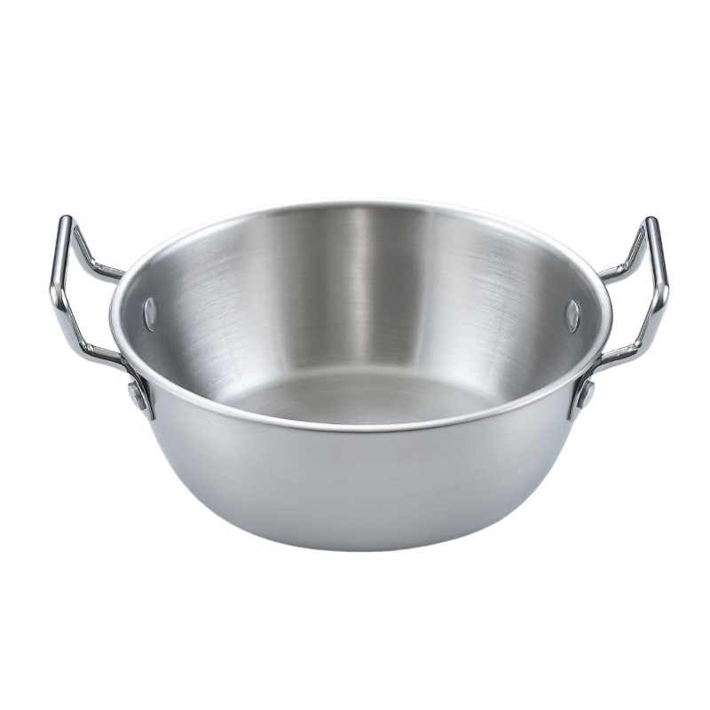 Korean Stainless Steel Snack Bowl With Ears Rice Wine Bowl Salad Bowl Hot Pot Sauce Bowl French Fries Fruit Basket Fried Small Bowl Item Picture