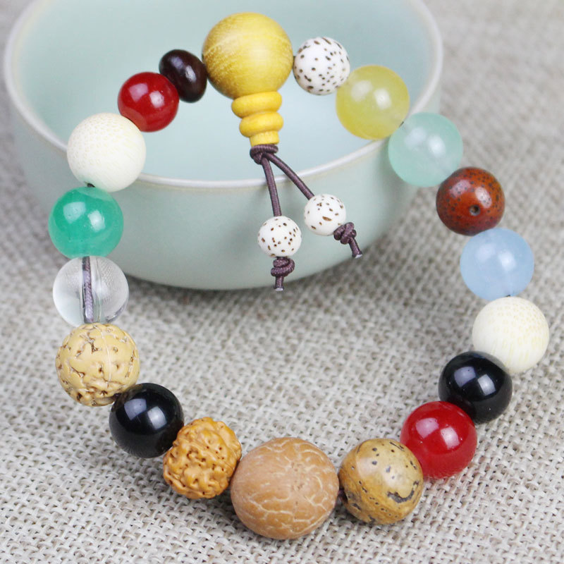 Dieciocho semillas cadena de mano hangzhou lingyin el mismo estilo doble bodhi cuentas de buda cinco generaciones hombres y mujeres pareja pulsera accesorios dieciocho hijos Specification image