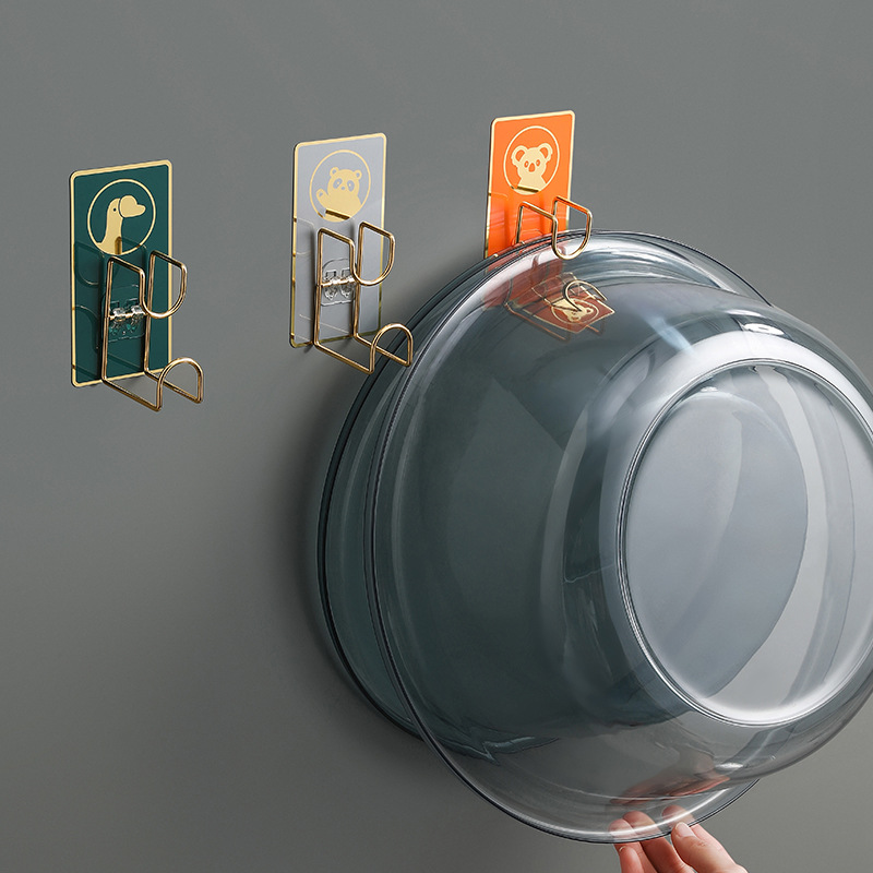 创意卡通挂钩/免打孔强力粘/宿舍洗脸盆卫产品图