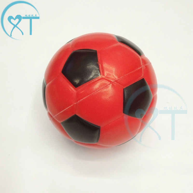 厂家发泄 儿童运动玩具球 pu发泡海绵弹力玩具球10cmPU彩色足球详情图4