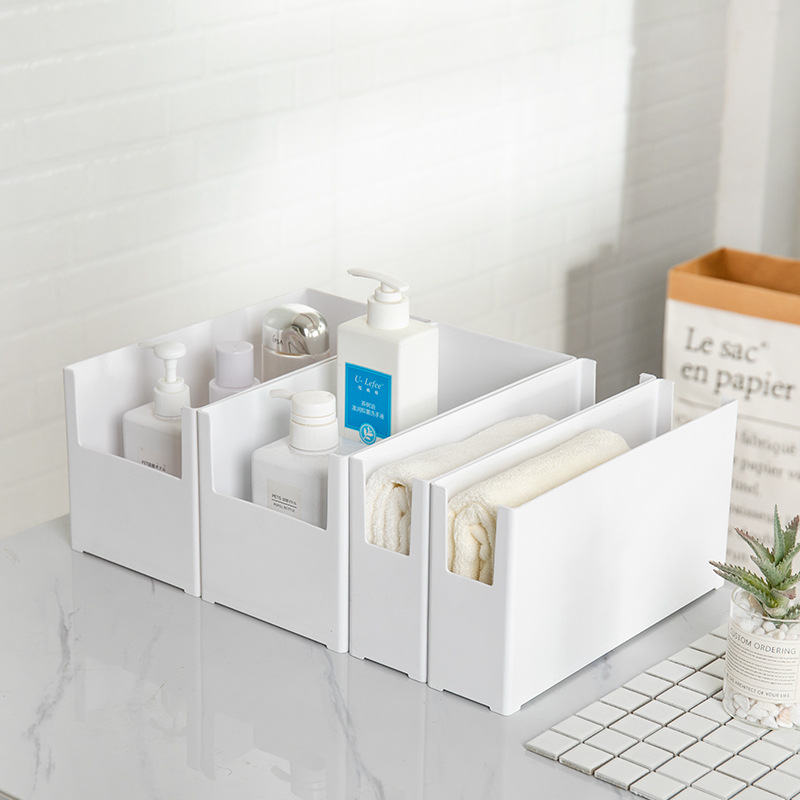 Household cabinet storage boxes, sundries, snacks, kitchenware, cosmetics, Japanese-style desktop, stacked and organized storage baskets Application Scenario