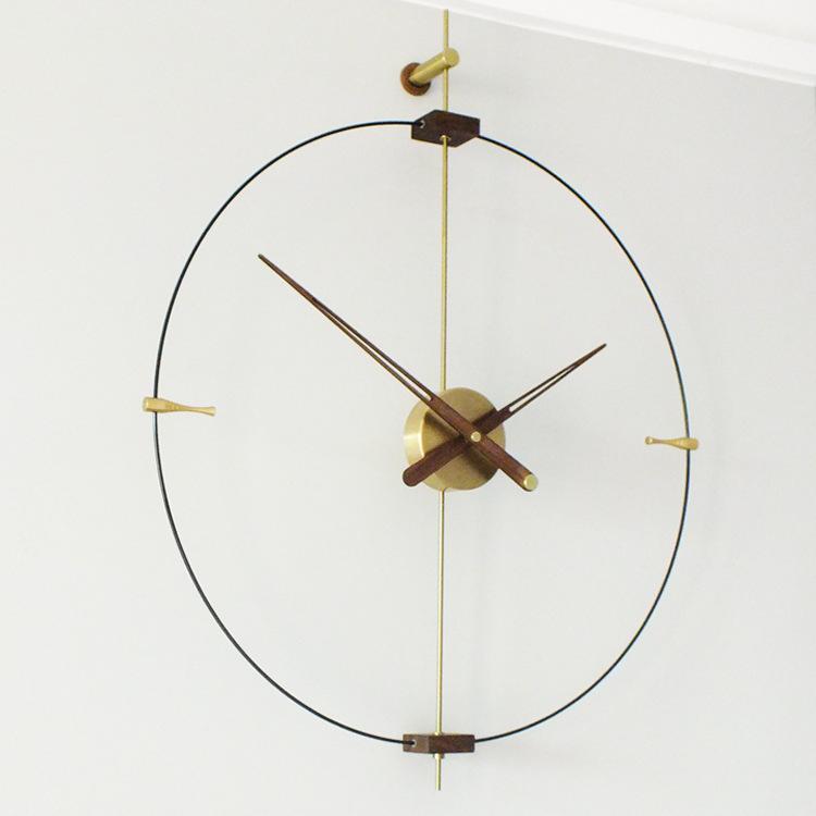 Simple Modern With 39 Scale Network Celebrity Fashion Personality Living Room Wall Clock Nordic Minimalist Silent Spanish Clock details Picture