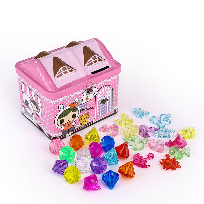 Children's gemstone toys, crystal, acrylic, plastic, boy's treasure, girl's treasure box, girl's colorful large diamond Item Picture