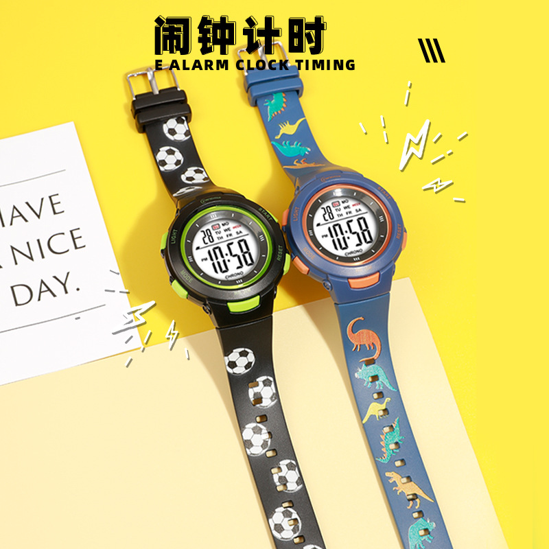 2022 New cartoon-printed student watch for girls, in s style, simple, sporty, waterproof alarm clock electronic watch Application Scenario
