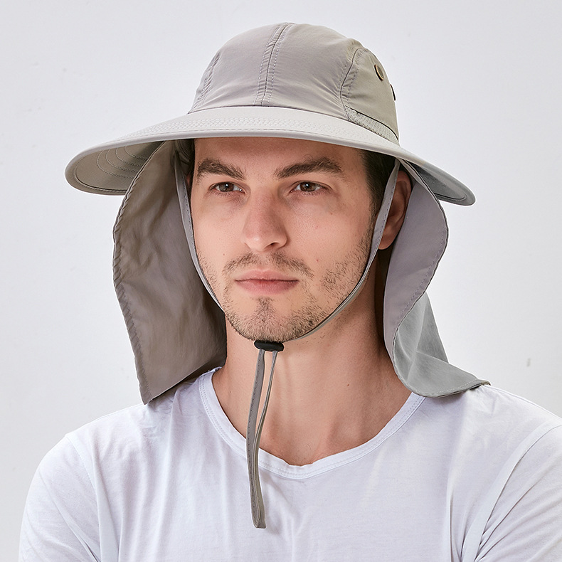 Men's and women's outdoor sunblock hat neck devil hat sunblock anti-mosquito UV fisherman hat shawl outdoor hat thumbnail