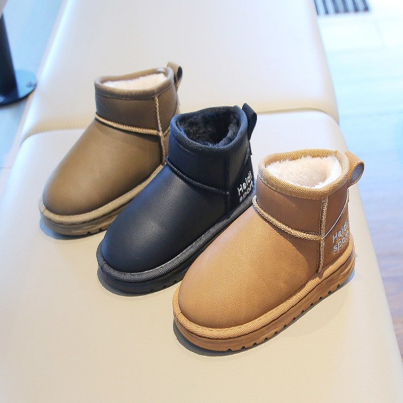 儿童大棉雪地靴2024冬季新款女童加绒短靴男童加厚棉靴宝宝保暖鞋