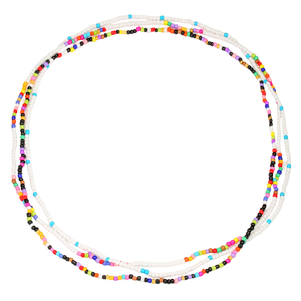 وفي فصل الصيف، كانت خرز الأرز على الشاطئ ذات الخصر المزدوج Waist Chain ذات الخصر متعددة الطبقات، Item Picture