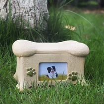 Off-the-shelf resin pet urn Puppy cat memorial box Dog cat Angel Love funeral offerings