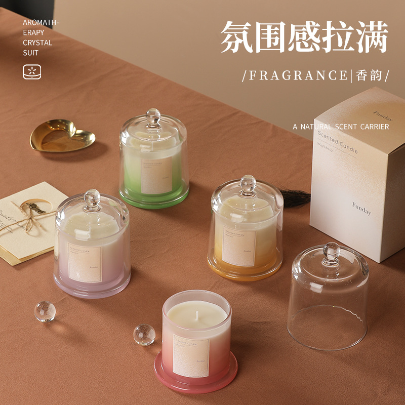 金钟罩香薰蜡烛创意玻璃杯手工大豆蜡小众高级伴手礼无烟香氛批发