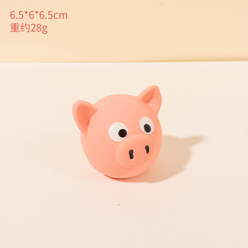 Cute cartoon animal-shaped pet toys, fun and vocal dog toys, latex teething pet chewing toys details Picture