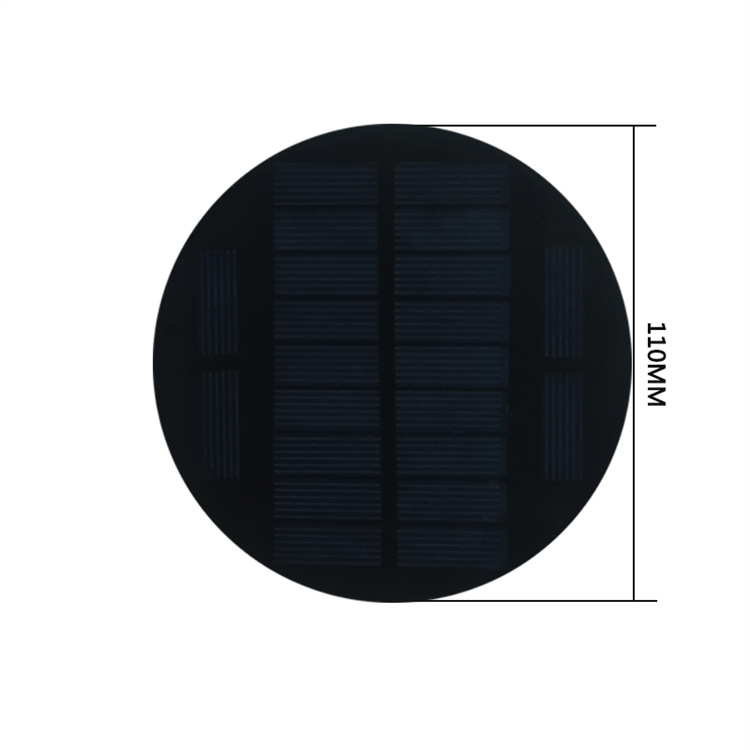 Round 5.5V Solar Panel Pet Single Crystal Polycrystalline Silicon Photovoltaic Power Generation 18650 Battery details Picture