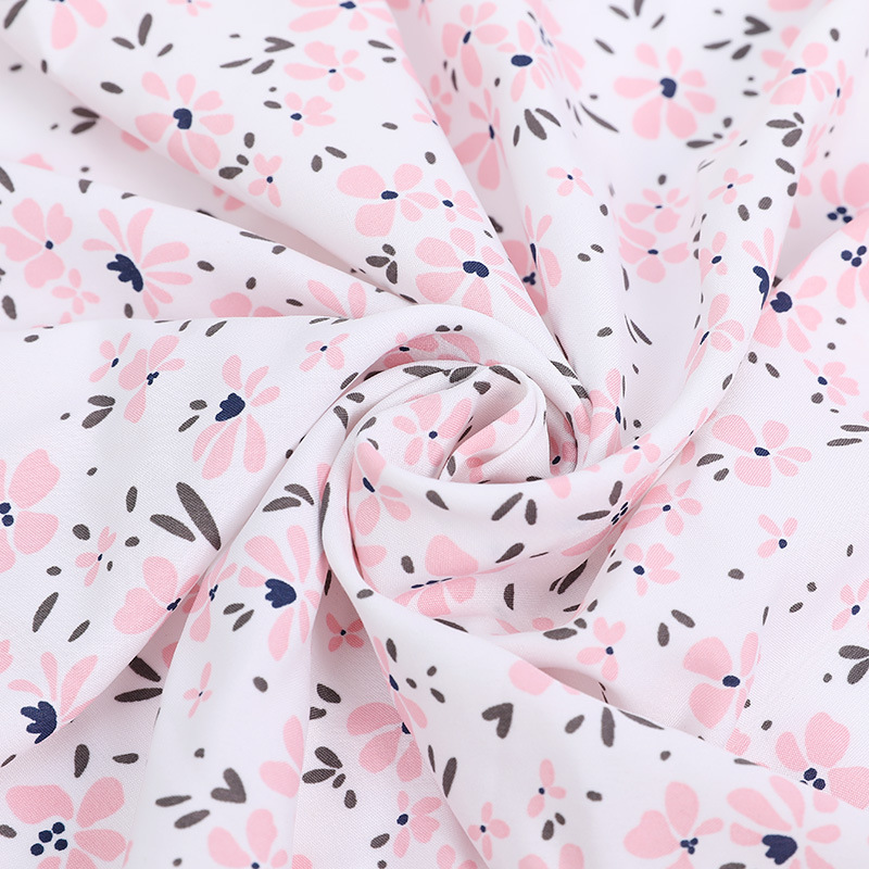 New spring and summer clothing printed fabric, fresh small floral patterns, four-sided elastic weft elastic polyester fabric, accessory shoe pattern fabric Application Scenario