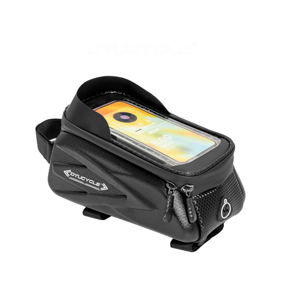 Bicycle bag, upper pipe bag, front beam bag, waterproof mountain bike front bag, mobile phone bag, hanging bag, saddle bag, cycling equipment details Picture