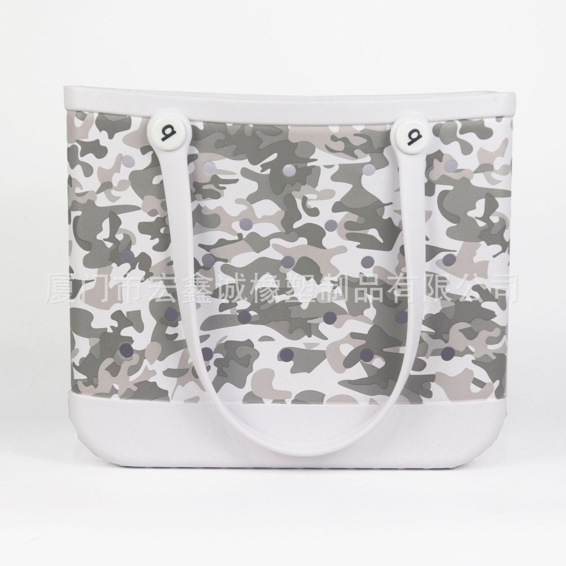 New small-sized waterproof storage hand-held basket pet hole bag printed fashionable travel eva beach bag for ladies Specification image