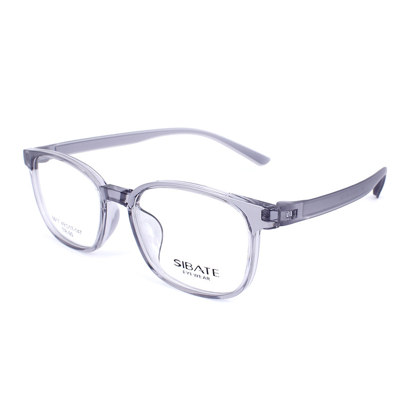 The new TR90 glasses frame 6617-2 is a trendy transparent, elastic, screw-free frame glasses with an ultra-light natural look Item Picture