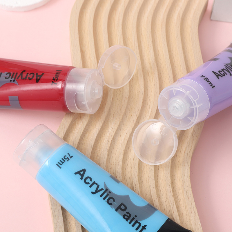 Boyi Xuan large Capacity 75ml waterproof 9-color student art hand-painted DIY studio textile painting acrylic paint Application Scenario