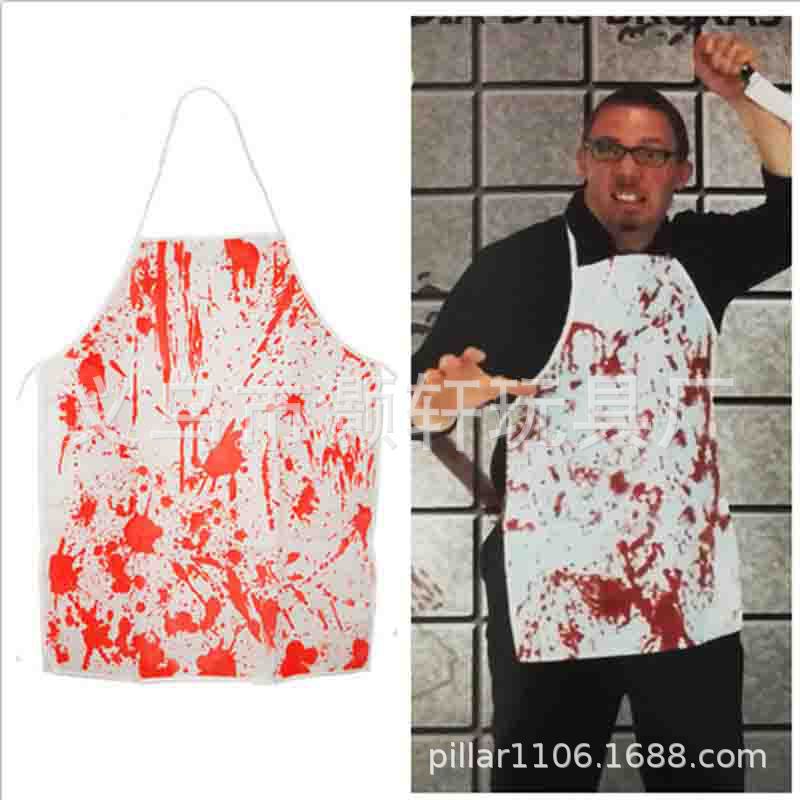 Halloween Blood Drop aprons for Fun aprons for Scary costume Products White Blood aprons non-woven aprons full figure