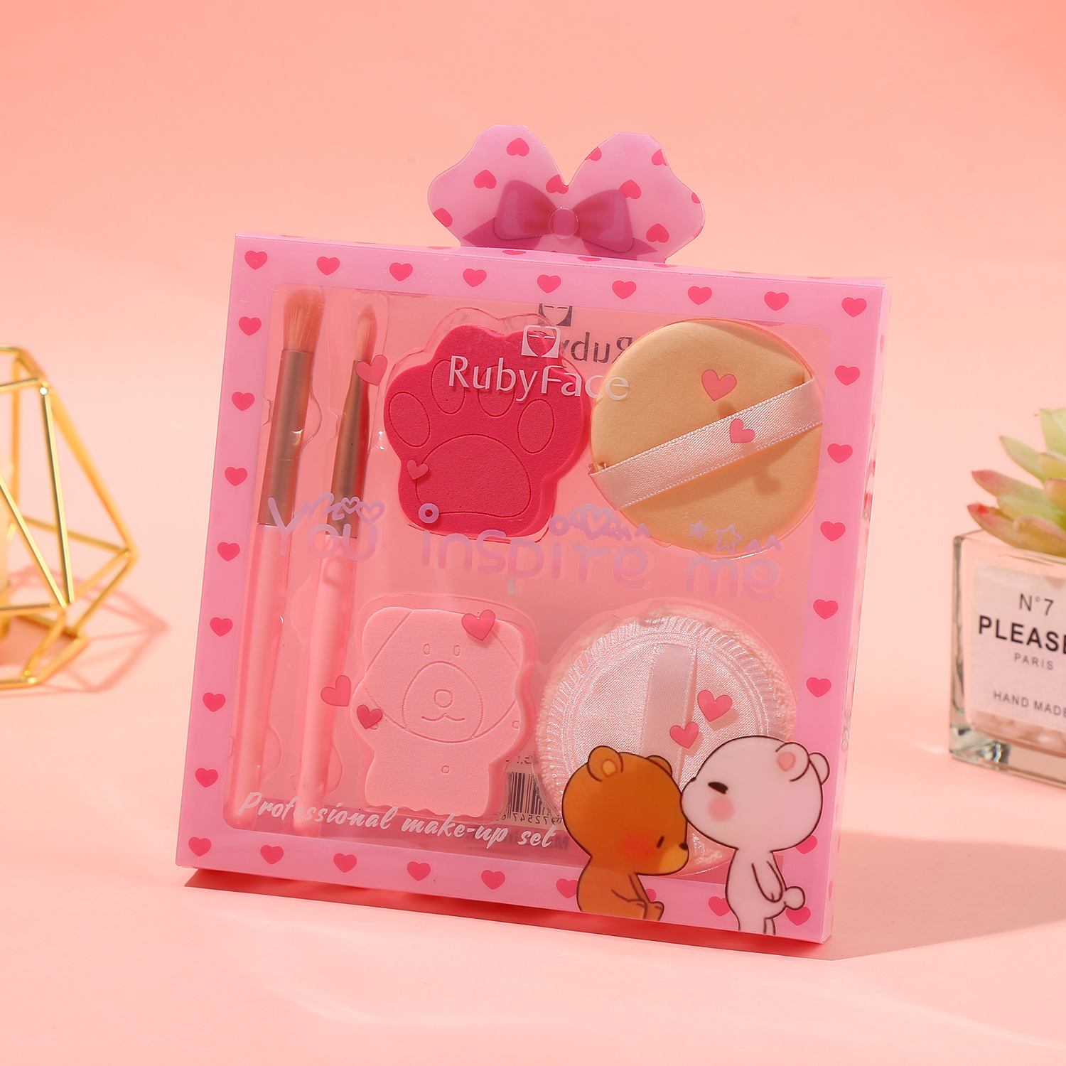 现货化妆工具套装礼盒眼影刷化妆刷化妆粉扑组合美妆工具批发