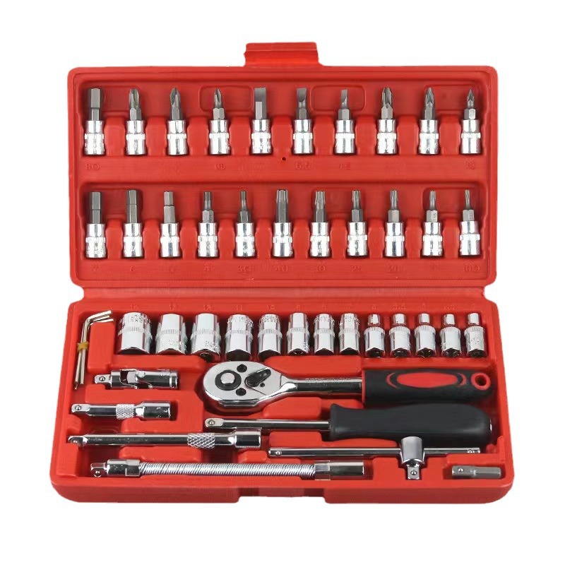 Manufacturers Small 46 Sets Of Auto Repair Kit Professional Auto Maintenance Car Sleeve Car Repair Kit Set Item Picture