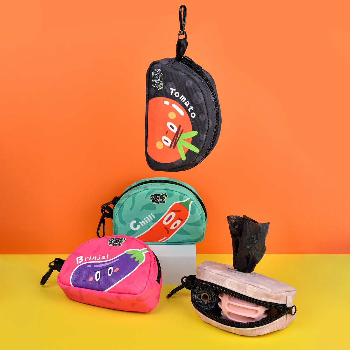 Pet supplies factory wholesale cross-border designer new cat and dog pet garbage bags, dispensers, dog poop bags