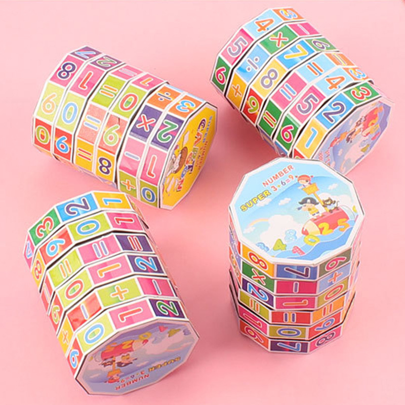 Cylindrical plastic Rubik's cube, children's digital Rubik's cube, educational toys, cylindrical Rubik's cube, wholesale from street stalls Application Scenario