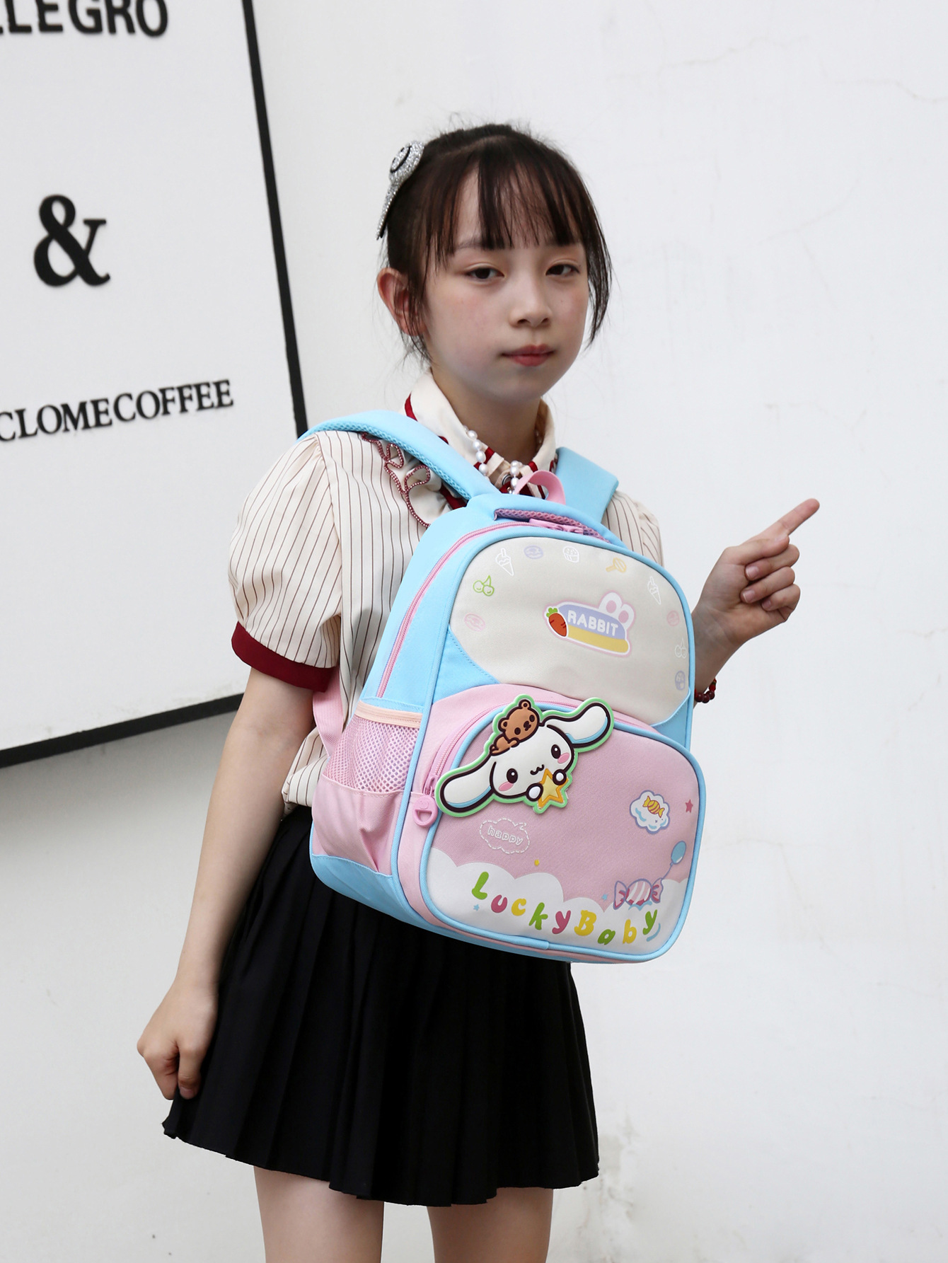 儿童书包幼儿园小中大班女孩卡通可爱双肩包男童轻便护脊防水背包细节图