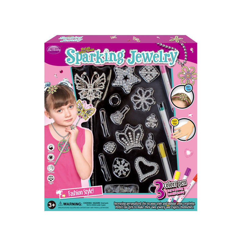 Cross-border jewelry diy coloring girls' toys, princess jewelry toys, children's headbands, magic wands, crown jewelry batches Item Picture