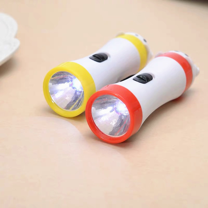 The new fashionable candy-colored kitten head flashlight led plastic small hand flashlight is a best-selling product in the 2-yuan home store Item Picture