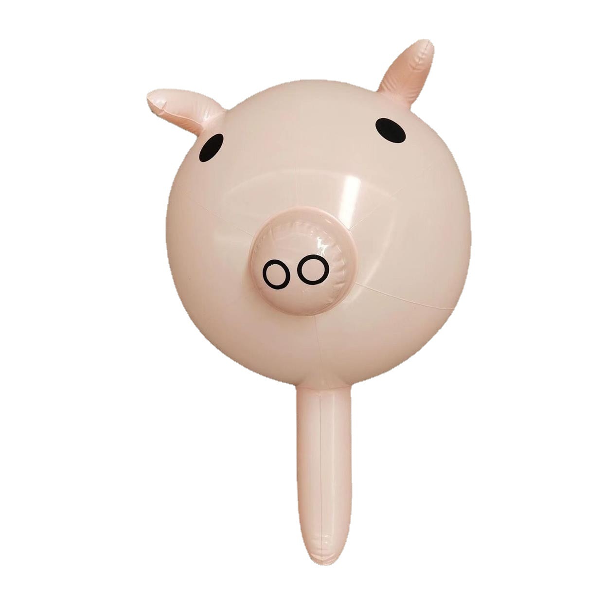 抖音大叔同款充气猪头棒 网红地摊皮货PVC动物充气粉红猪头气球详情图4