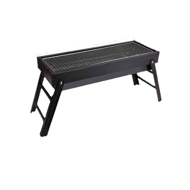 Outdoor charcoal barbecue grill, household charcoal indoor skewers, small grilled meat, commercial smokeless barbecue basin, pull-out barbecue rack Item Picture