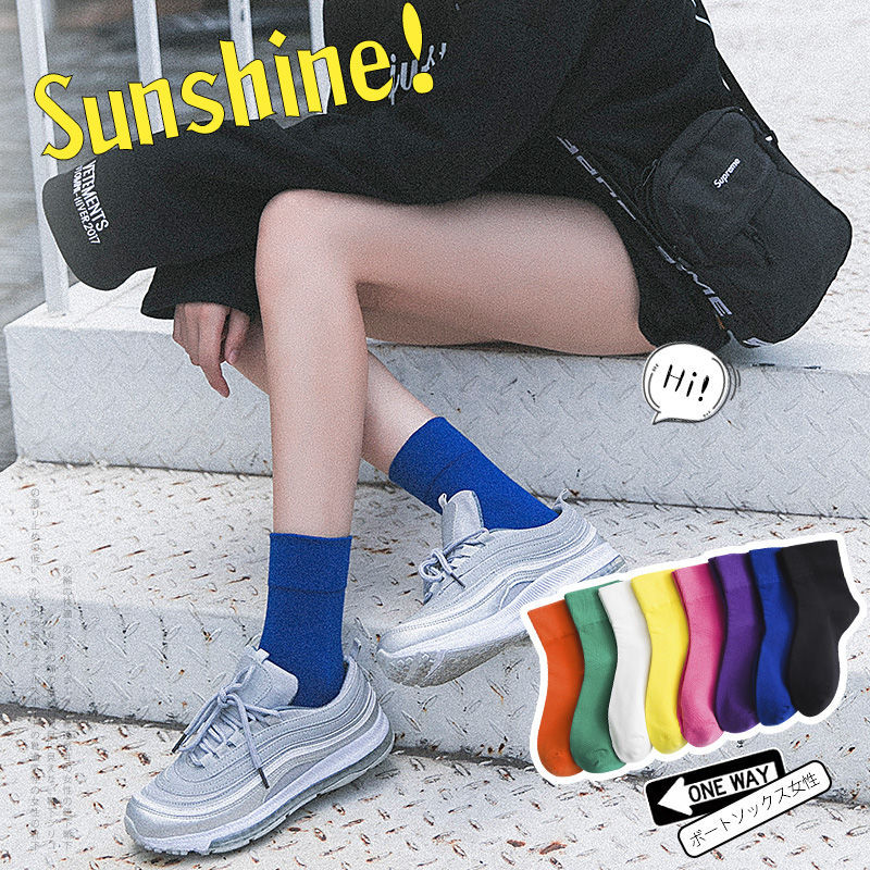 Wholesale of new Japanese-style solid-color combed cotton pile socks for women in spring and summer, and medium-length jk cotton socks for women on Instagram Item Picture