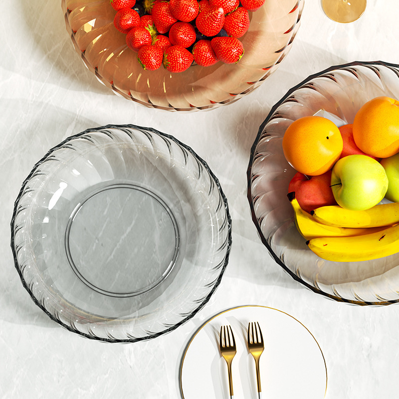 果盘/水果托盘/金属花瓶装饰摆件/三层甜品架/玻璃盘细节图