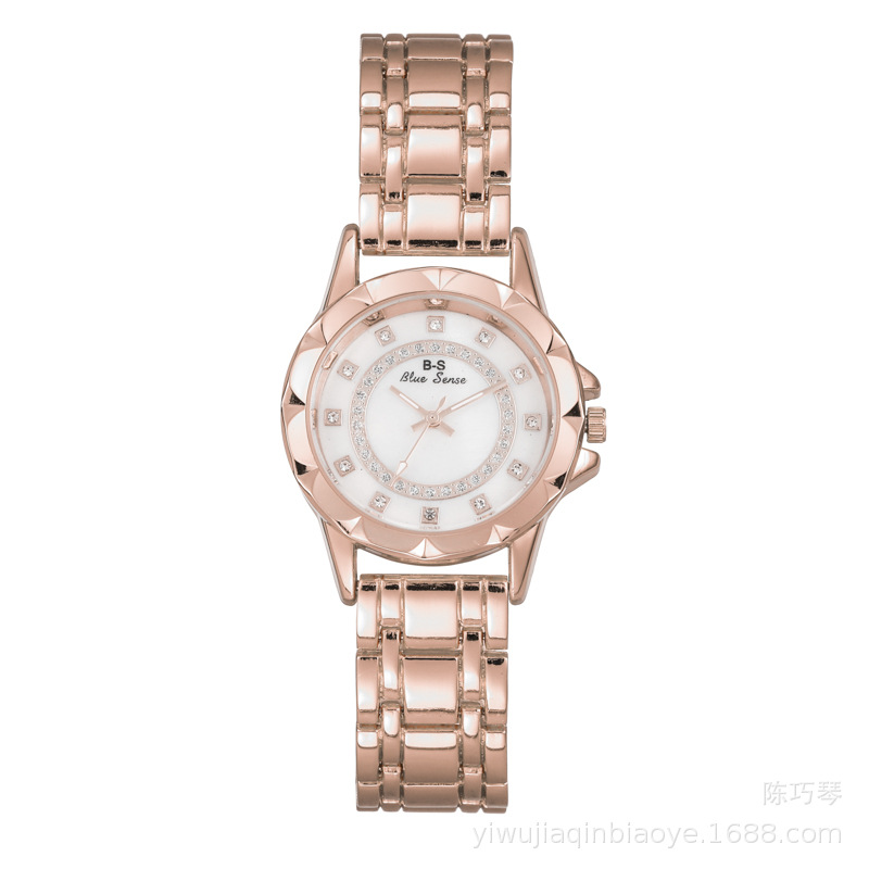 跨境新款欧美/镶钻手表/LED电子手白底实物图