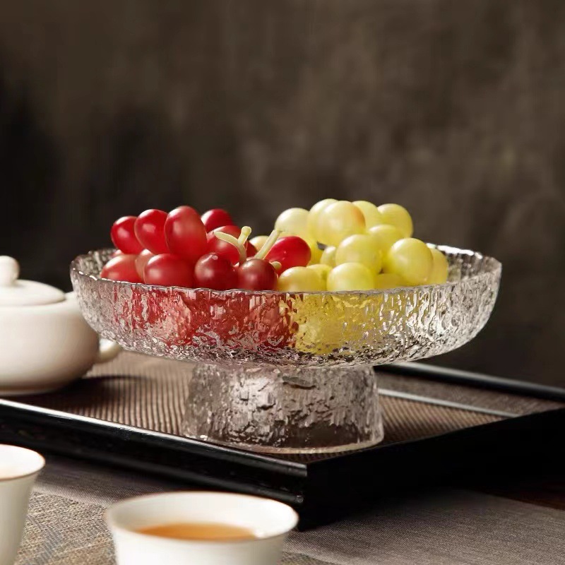 高颜值餐厅沙拉盘茶几轻奢点心盘创意网红高脚水果盘玻璃果盘1详情图1