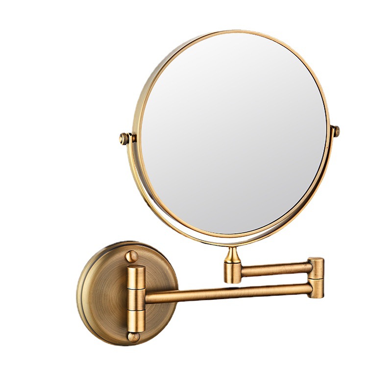 Perforation-Free Hotel Telescopic Mirror Wall Hanging Mirror Bathroom Magnifying Mirror Folding Beauty Mirror Bathroom Makeup Mirror Wholesale Specification drawing