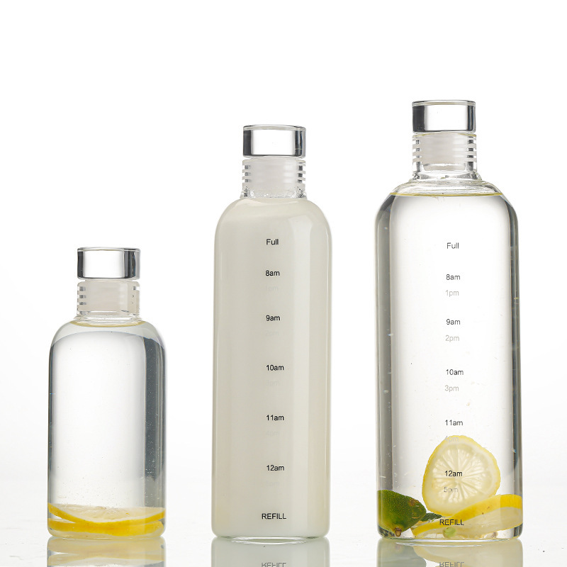Wholesale time scale glass cups, high borosilicate water cups, new female Internet celebrity, high appearance level, best-selling large-capacity cups details Picture