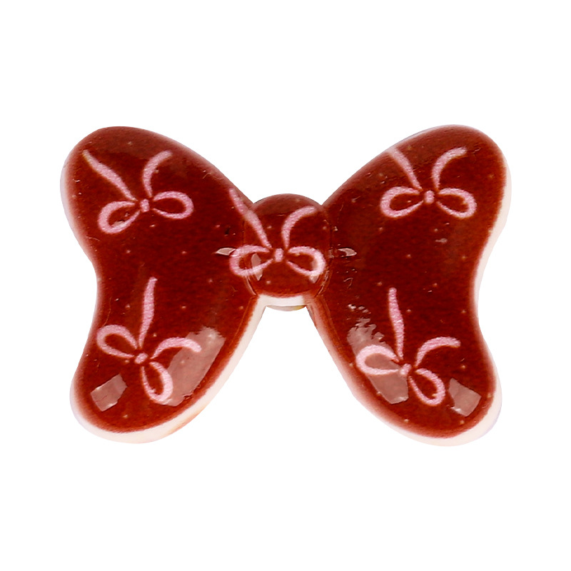 Acrylic double-sided printed bow tie, beaded perforated bow tie, diy bracelet, hair tie, hair band, hair tie accessories Item Picture