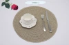 European-style waterproof and anti-slip thickened round placemats, pp woven Western restaurant and hotel tableware MATS, heat insulation MATS details Picture