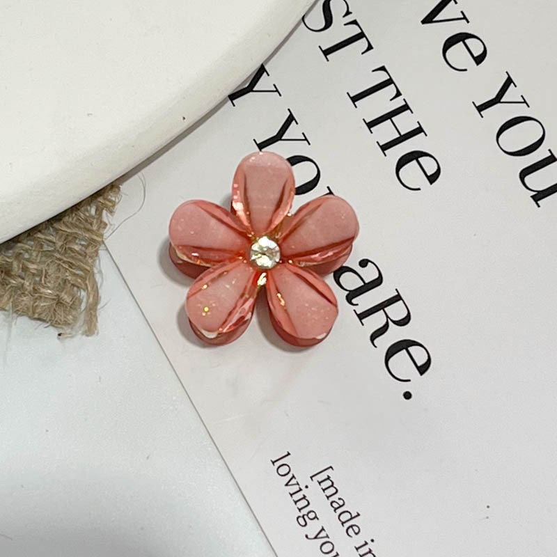 Super fairy flower small claw hair clip, side hair root girl clip, shark hair accessory, bow headwear, bangs, broken hair details Picture