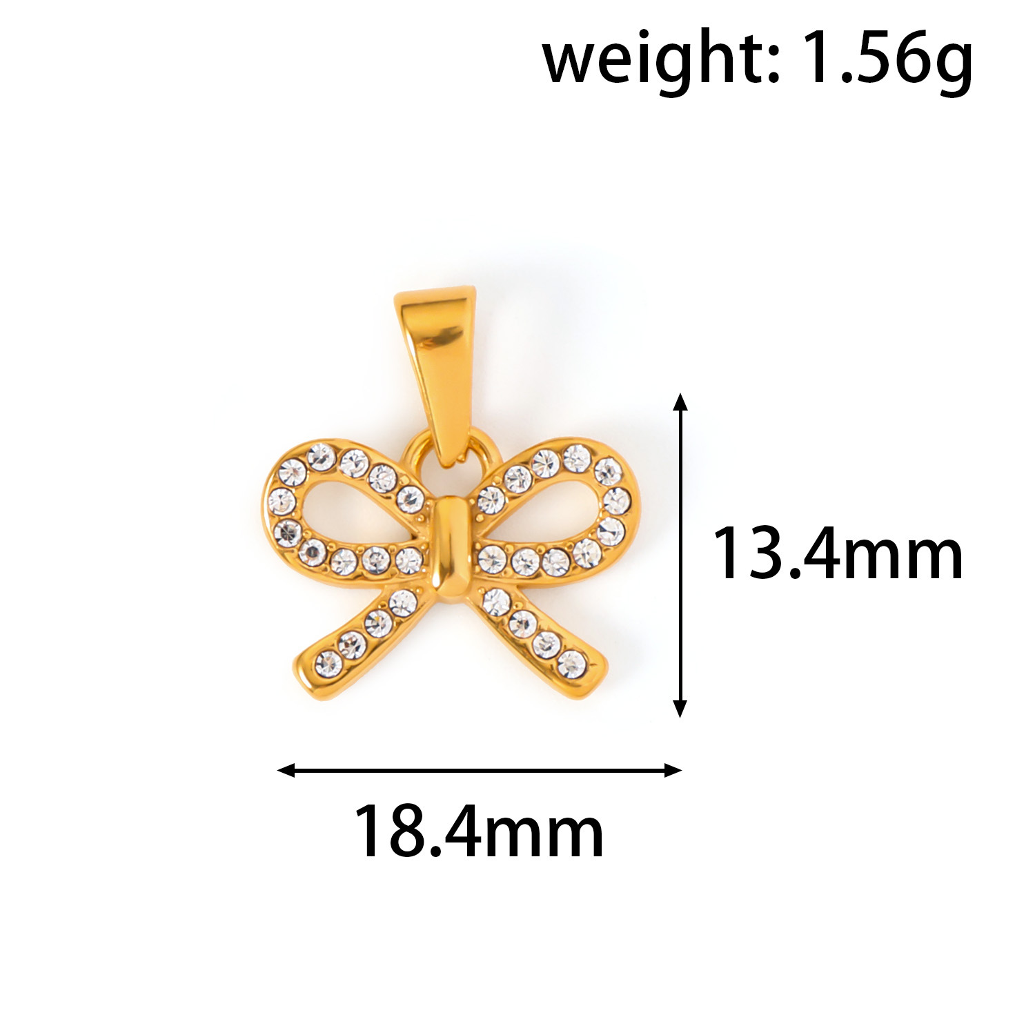 跨境新款简约不锈钢单吊坠蝴蝶结船舵船锚个性项链配饰挂件批发详情9