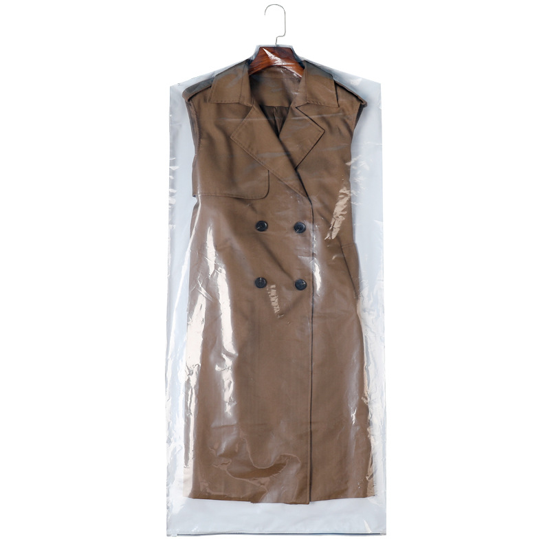 Customized slanted hanging bags, pe hanging bags, transparent coat cover bags, suit bags, clothing hanging bags, transparent dust-proof bags Item Picture