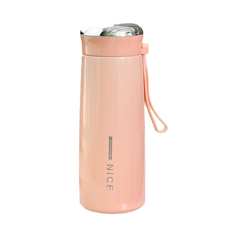 Girls Thermos Cup High Appearance Level Simple Men 304 Stainless Steel Water Cup Ins Student Accompanying Children Straight Drink Cup Item Picture