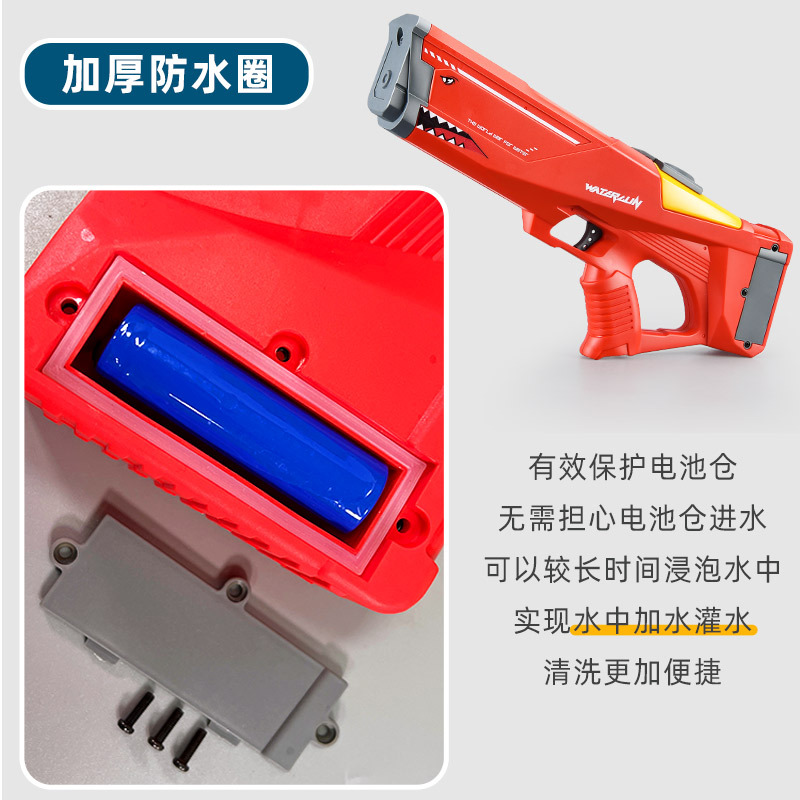 Shark-Mouth Water Gun Electric Spray Automatic Continuously Cooling Water Cross-Border E-Commerce Explosive Products Tiktok Network Red Water Toy Application Scenario