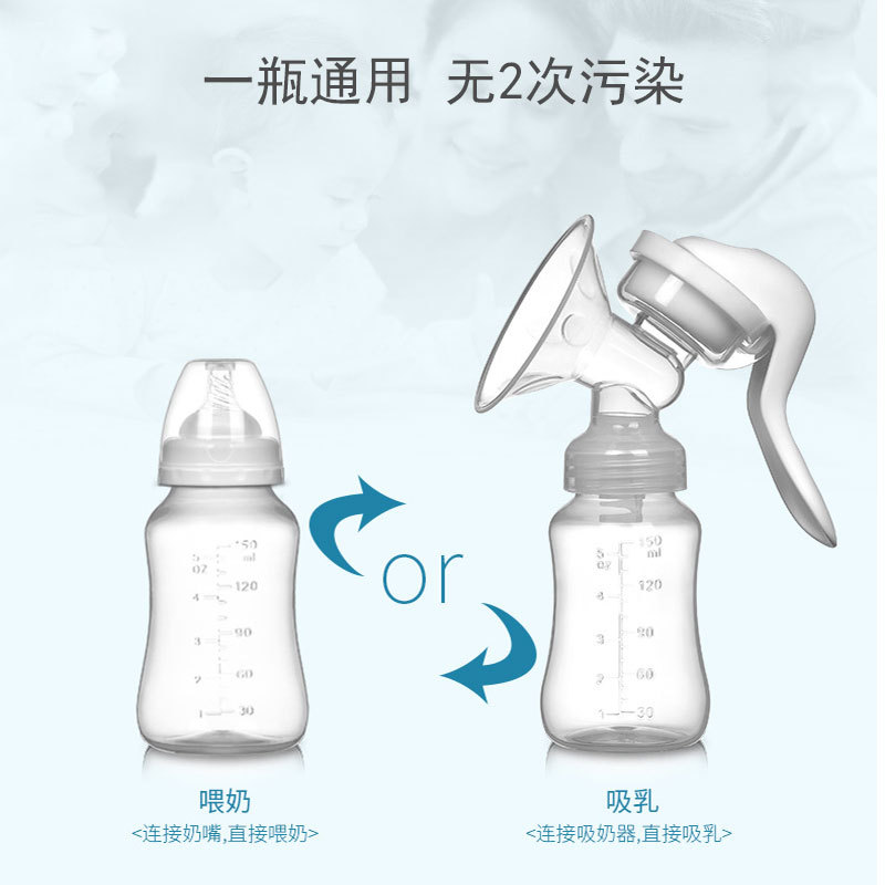 英文包装手动吸奶器孕产妇用品硅胶挤奶器拔奶催乳Breast pump详情图3