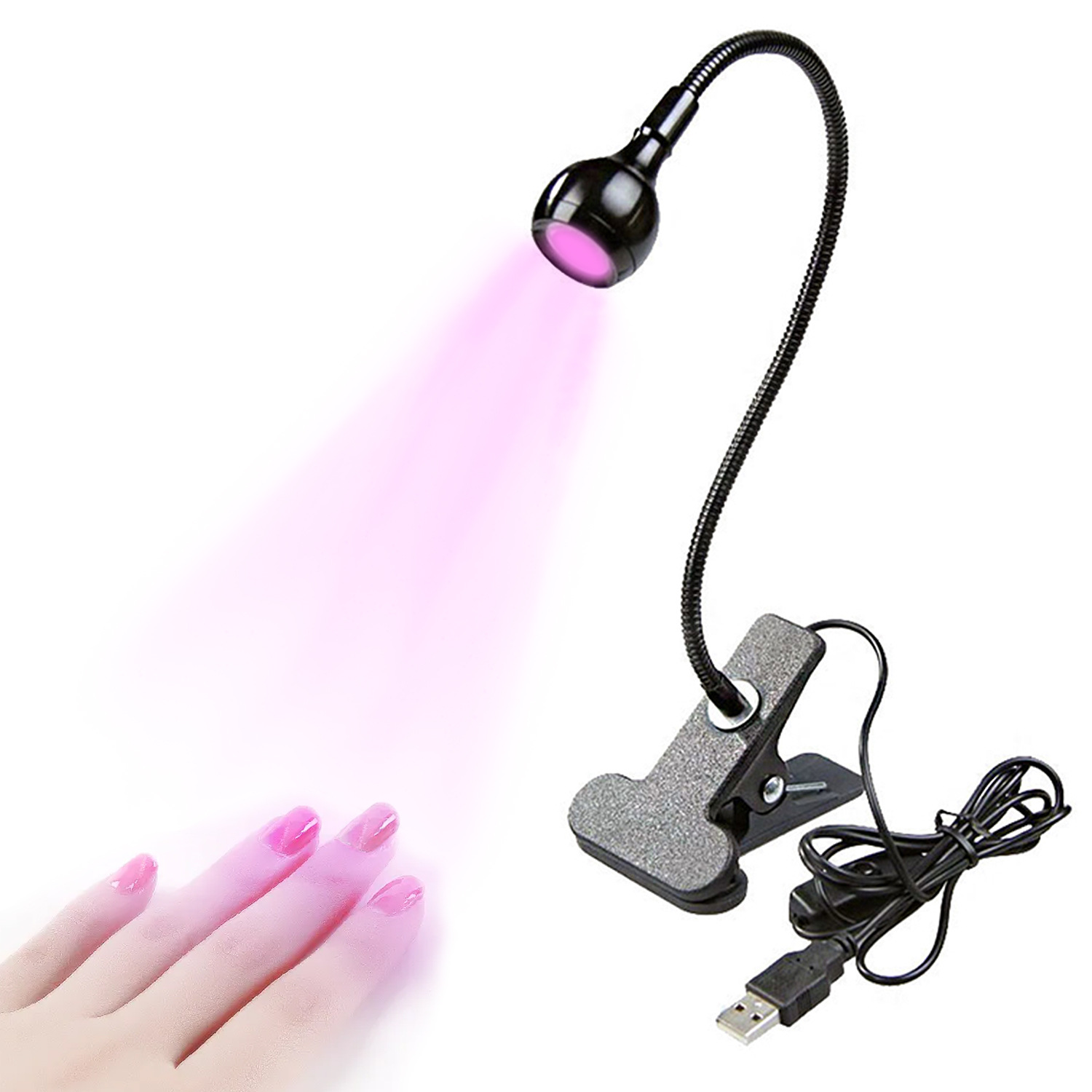 USB clamp 5W desk lamp nightlight Nail light Nail polish curing light UV glue curing violet light mobile phone repair light