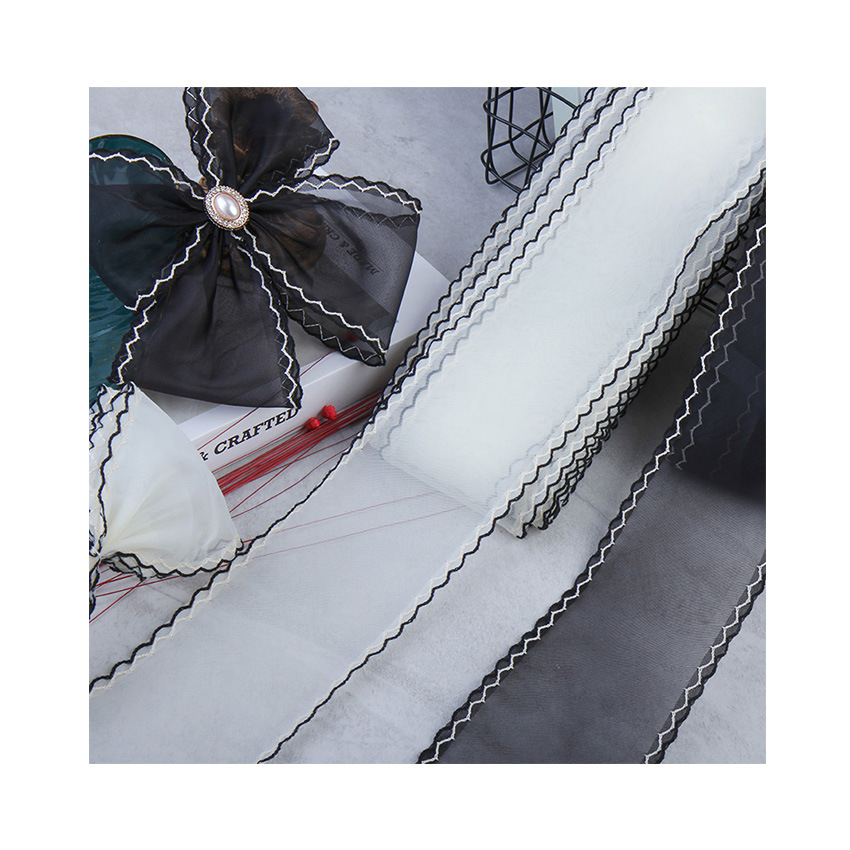 قطعة شرائط حجاب الذيل مع أسنان الكلب مع قوس الشعر Item Picture