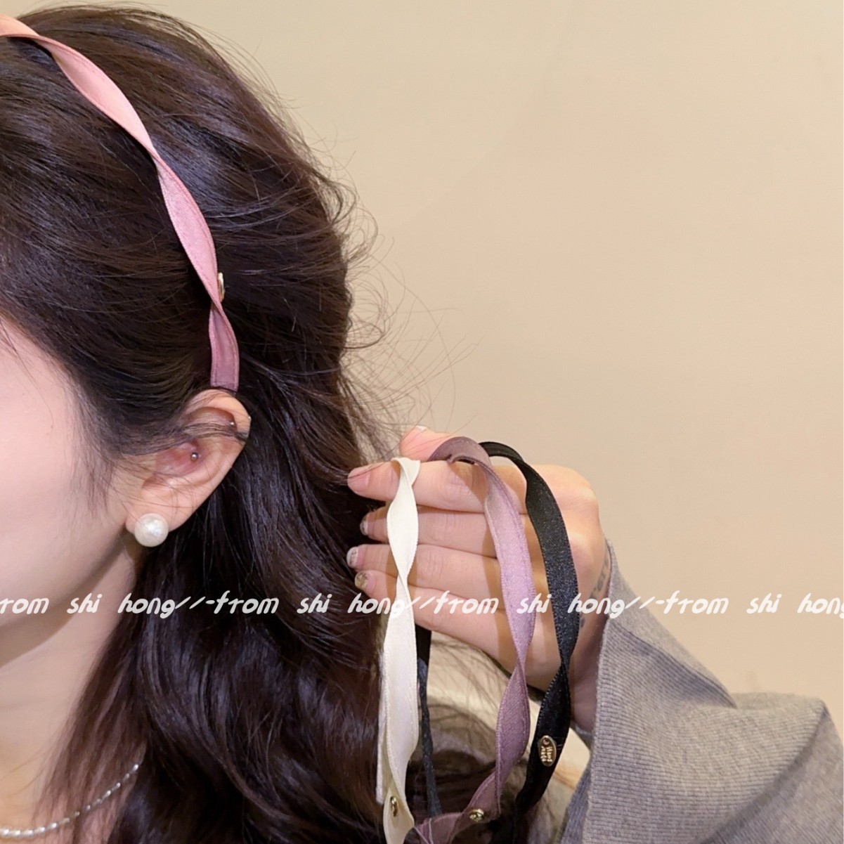 复古螺旋发箍女2025春夏新款小众设计感压发洗脸头箍高级感发卡