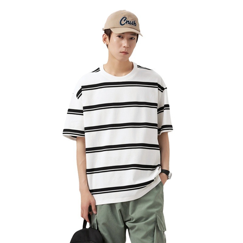 短袖/T恤/t恤男士短袖潮流/服装/半袖白底实物图